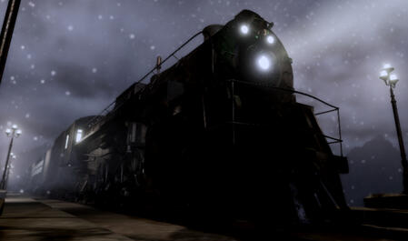 Steam locomotive based off "The Polar Express"